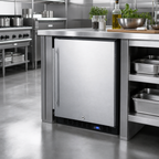 Thumbnail image #2 for Summit Commercial SPFF51OSCSS 24-Inch Outdoor Undercounter Freezer, Stainless Steel, Frost-Free, Reversible Door