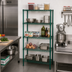 Thumbnail image #2 for Quantum 24 in. W x 18 in. D x 54 in. H Wire Shelving Starter Kit, 5-Shelf, Green Epoxy Antimicrobial Finish