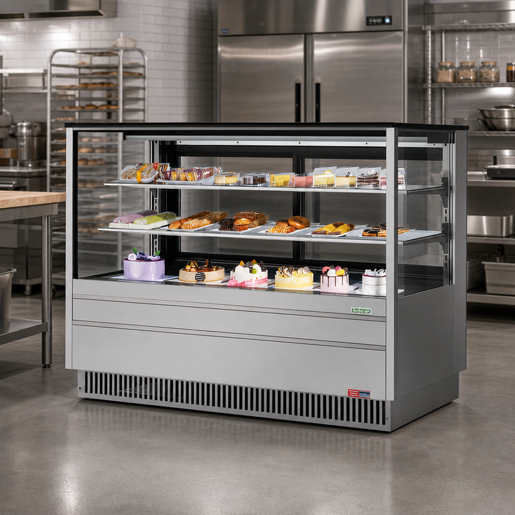 Product image #2 for Turbo Air 72-Inch Refrigerated See-Thru Full Service Display Case with Straight Front Glass and Self-Contained R290 Refrigeration