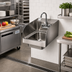 Thumbnail image #2 for Klinger's Trading Wall-Mount Stainless Steel Hand Sink with Side Splashes, Gooseneck Faucet, and Basket Drain