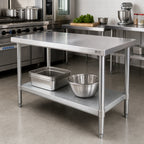 Thumbnail image #2 for John Boos GSK6-3624 Galvanized Steel Undershelf, 16 Gauge, 24"W x 36"D, Knockdown