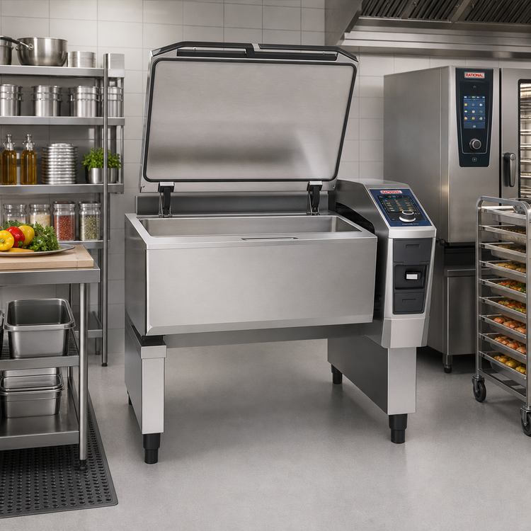 Product image #2 for RATIONAL iVario Pro XL Pressure Version 40-Gallon Multifunctional Cooking Center with Base, 208/240V, 3-Phase