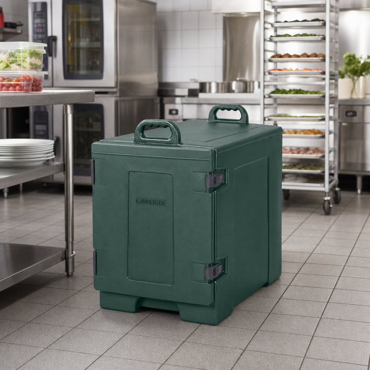 Product image #3 for Cateraide Insulated End-Load Food Pan Carrier, Forest Green, Holds 5 Full-Size Pans