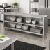 Thumbnail image #2 for Open Front Stainless Steel Dish Cabinet, Floor Model, 72 Inch Wide x 15 Inch Deep