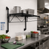 Thumbnail image #2 for Quantum Cantilever Single Shelf Wall-Mount Wire Shelving Unit, 24 x 18 Inch, Black Epoxy Antimicrobial Finish
