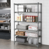 Thumbnail image #2 for Eagle Group Valu-Master 5-Tier Add-On Wire Shelving Unit, 48 x 18 x 74 Inches, Pewter Gray Epoxy