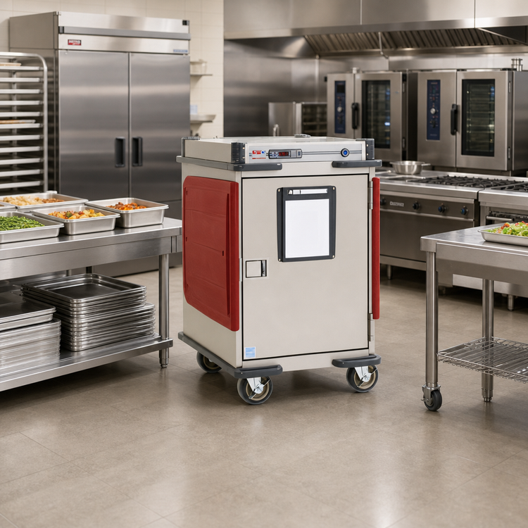 Product image #2 for Metro C5 Transport Armour Half-Height Mobile Heated Holding Cabinet, 18 Pan Capacity