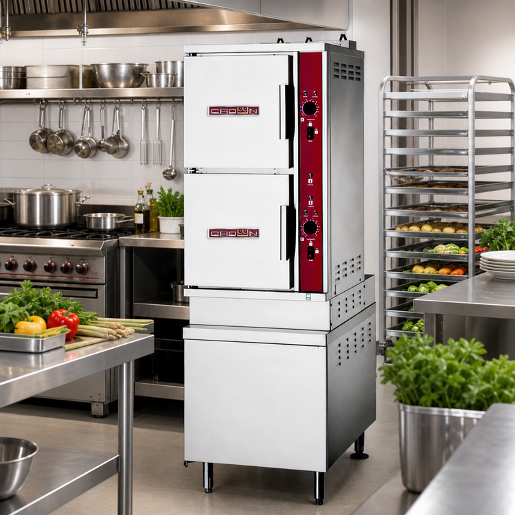 Product image #2 for Crown GSX-10HE Two Compartment Full-Size Gas Convection Steamer
