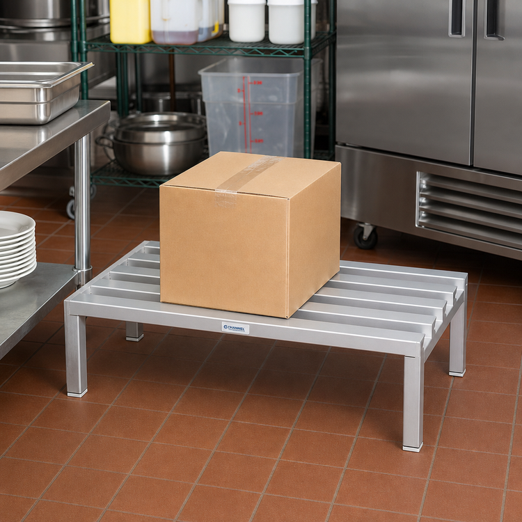Product image #2 for Channel Manufacturing Standard Series Aluminum C-Channel Dunnage Rack, 24 x 24 x 12 Inches, 2,500 lb. Capacity