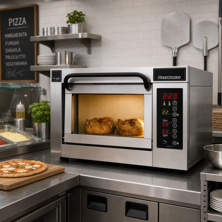 Product image #2 for PizzaMaster PM 351ED-1 Countertop Electric Stone Hearth Pizza Oven, 1 Deck, 1 Stone
