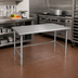Thumbnail image #2 for Eagle Group Spec-Master 30 Inch W x 24 Inch D Flat Top Stainless Steel Work Table with Galvanized Tubular Base