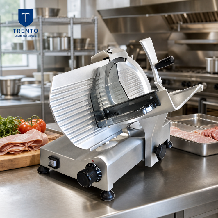 Product image #2 for Trento 10-Inch Manual Gravity Feed Commercial Meat Slicer, 1/4 HP, 120V