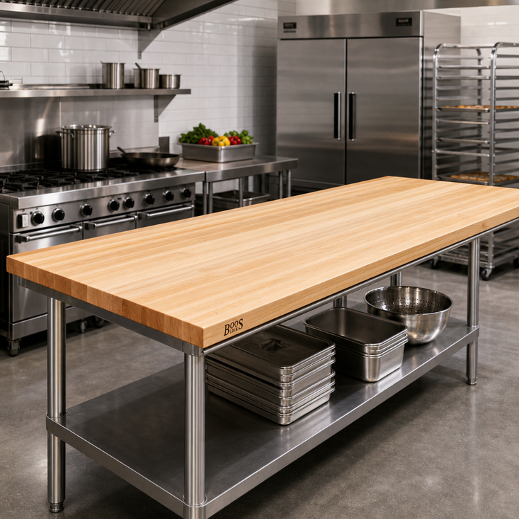 Product image #2 for Boos Block Northern Hard Rock Maple Edge Grain Kitchen Countertop, 84 x 36 x 1-1/2 Inch, Penetrating Oil Finish