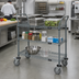 Thumbnail image #2 for Quantum 36 x 21-Inch 3-Shelf Wire Utility Bus Cart with U-Shaped Handles, Gray Epoxy Finish