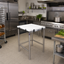 Thumbnail image #2 for John Boos GMT002 30 x 24 Inch Poly Top Breaking Table with Stainless Steel Base