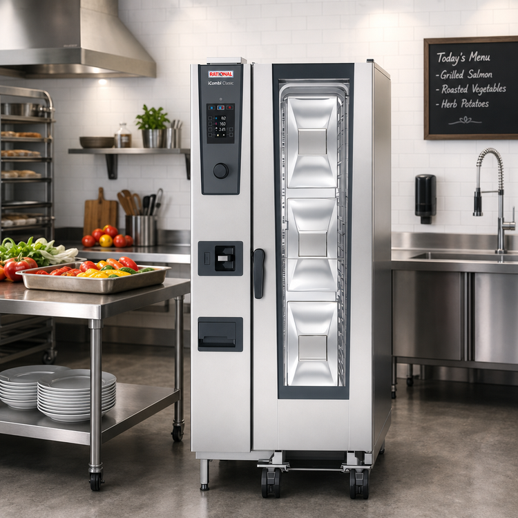 Product image #2 for RATIONAL iCombi Classic 20-Half Size Natural Gas Floor Combi Oven, 120V, 1-Phase