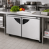 Thumbnail image #2 for Turbo Air Super Deluxe Series Two-Section Undercounter Refrigerator, 17 Cu. Ft., 60-1/4 Inch Wide, Self-Contained Rear-Mount, Stainless Steel