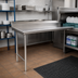 Thumbnail image #2 for Eagle Group Straight Clean Dishtable, 72 Inch x 30 Inch, Right-to-Left Operation, 16 Gauge 304 Stainless Steel Top