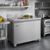Thumbnail image #2 for Omcan 27-Inch One-Section Worktop Refrigerator with Backsplash, 5 Cu. Ft., Solid Door, Rear-Mounted Self-Contained Refrigeration