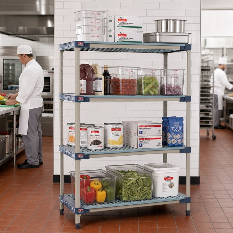 Product image #2 for MetroMax 4 48"W x 21"D x 63"H 4-Shelf All-Polymer Starter Shelving Unit