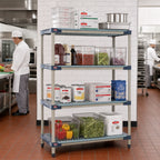 Thumbnail image #2 for Metro MetroMax 4 X456G4 48"W x 21"D x 63"H 4-Shelf Blue All-Polymer Stationary Starter Shelving Unit