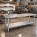Thumbnail image #2 for Duke 144-Inch x 36-Inch Stainless Steel Work Table with Undershelf, 36-Inch High