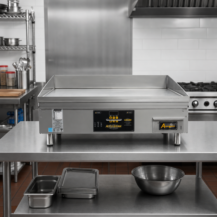 Product image #2 for AccuTemp AccuSteam 24-Inch x 30-Inch Electric Steam-Heated Countertop Griddle