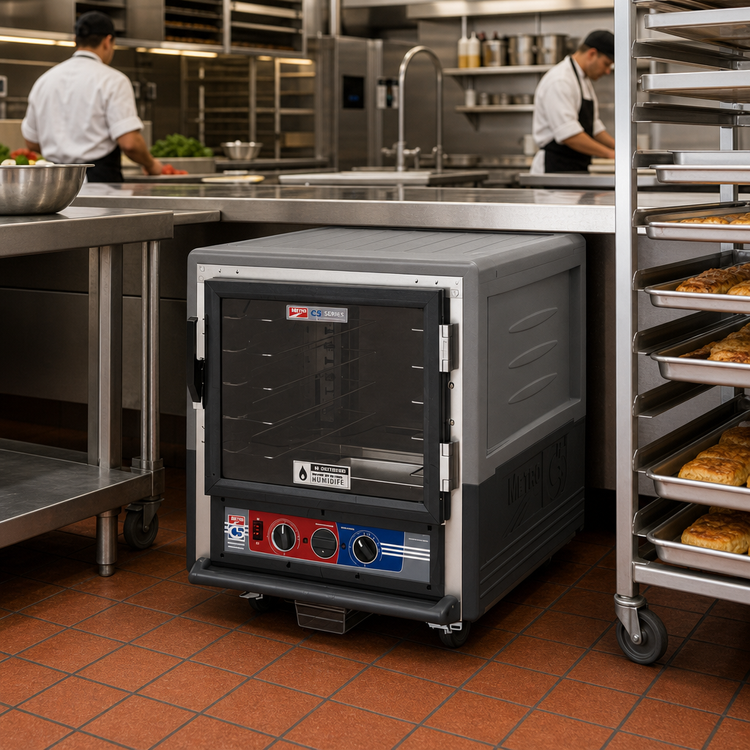 Product image #2 for Metro C5 3 Series Undercounter Moisture Heated Holding and Proofing Cabinet with Gray Insulation Armour and Clear Polycarbonate Door