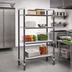 Thumbnail image #2 for Cambro Camshelving Elements XTRA High Density Mobile Starter Unit, 21 x 60 x 78 1/4 Inches, 4-Shelf Solid, Speckled Gray