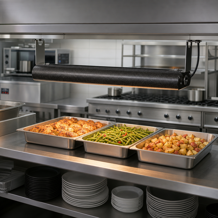 Product image #2 for Vollrath 24-Inch Low-Profile Unlighted Strip Heat Lamp — 553W 120V (FC-4SH-24120-SI-IN)