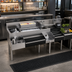 Thumbnail image #2 for Glastender 66-Inch All-In-One Underbar Ice Bin/Cocktail Station with Blender Shelf and Wet Waste Sink