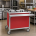 Thumbnail image #2 for Director's Choice DCS-PUD-3T Mobile Triple Unheated Dish Dispenser with Red Laminate Panels