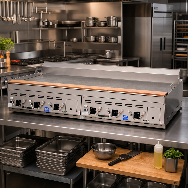 Product image #2 for Garland Master CG-60R 60-Inch Countertop Gas Rear Drain Production Griddle