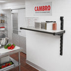 Thumbnail image #3 for Cambro Camshelving® Elevation EWSSKA1448S1580 Wall-Mounted Solid Add-On Shelf Kit, 14 x 48 Inches, Brushed Graphite