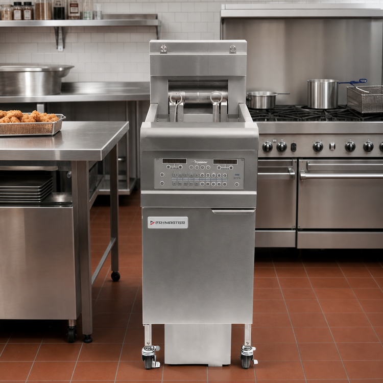 Product image #2 for Frymaster OCF30 30 lb Oil-Conserving Electric Floor Fryer with Built-In Filtration and SMART4U 3000 Controller