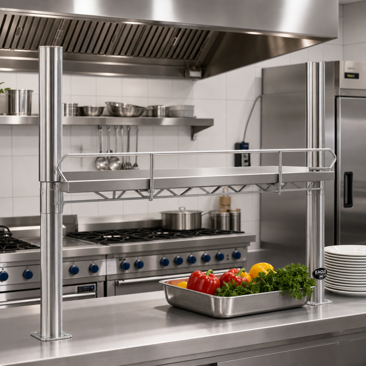 Product image #2 for Eagle Group 72-Inch x 4-Inch Stainless Steel Solid Shelf Ledge