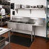 Thumbnail image #2 for BK Resources Three Compartment Stainless Steel Sink with Right Drainboard and 16 x 20 x 12 Inch Compartments