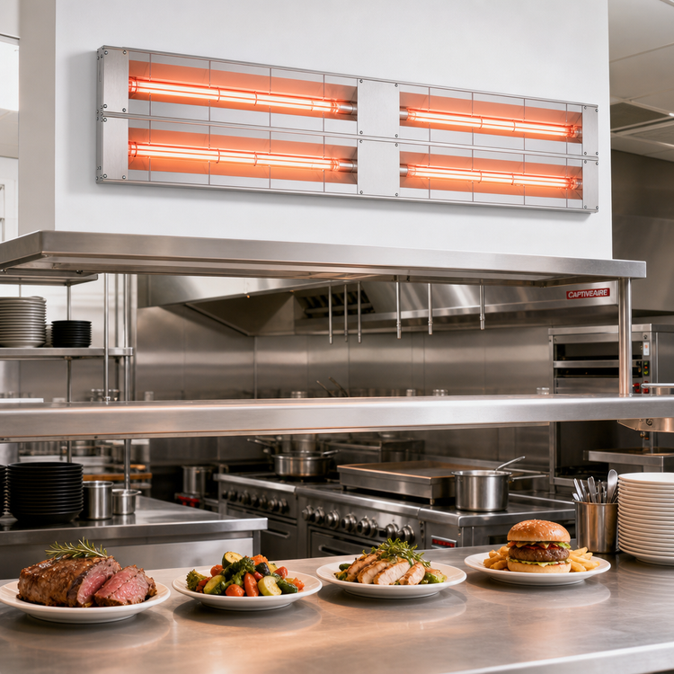Product image #2 for Glo-Ray 42-Inch Double Lighted Infrared Strip Heater, Aluminum, 1530 Watts