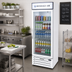 Thumbnail image #2 for Beverage-Air MarketMax 23.32 Cu. Ft. One-Section Reach-In Glass Door Refrigerated Merchandiser, White