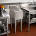 Thumbnail image #2 for Krowne Silver Series 12 Inches Wide 304 Stainless Steel Drainboard — 18.5 Inches Deep, 3 Inches Backsplash, 1 Inch Drain