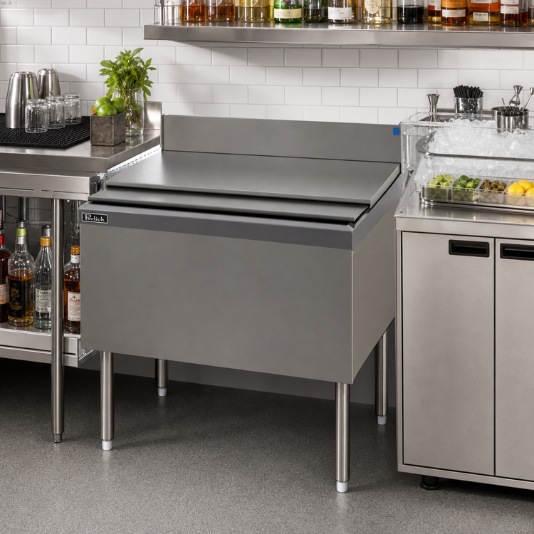 Product image #2 for Perlick Top Shelf TSF Series Full-Depth Modular Underbar Ice Bin/Cocktail Unit, 30-Inch Wide