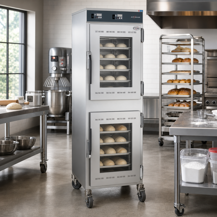 Product image #2 for Halo Heat Mobile Double-Compartment Proofing Cabinet with Window Doors