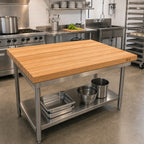 Thumbnail image #2 for John Boos Appalachian OKT4842-V Red Oak Edge-Grain Island Countertop, 48"W x 42"D x 1-1/2" Thick, Varnique Finish