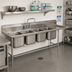 Thumbnail image #2 for Advance Tabco Regaline Four-Compartment Sink with Right-Hand 18-Inch Drainboard, 16 x 20 Bowls, 14-Gauge 304 Stainless Steel