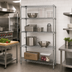 Thumbnail image #2 for Quantum WR74-2454S 54 x 24 x 74 Inch 304 Stainless Steel Wire Shelving Starter Kit