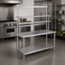 Thumbnail image #2 for Eagle Group SB Series Stainless Steel Work Table with Flex-Master Overshelf Kit, 60 x 30 Inches