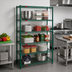 Thumbnail image #2 for Eagle Group Valu-Gard 5-Tier Starter Wire Shelving Unit with QuadTruss Design, 72 x 21 x 86 Inches, Green Epoxy Finish