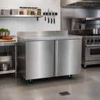 Thumbnail image #2 for Delfield ST4560NP Two-Section Undercounter Worktop Freezer, 60-Inch, 2 Solid Doors, Stainless Steel, 4-Inch Backsplash