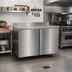 Thumbnail image #2 for Delfield Two-Section Undercounter Worktop Freezer with 4-Inch Backsplash and 2 Solid Doors