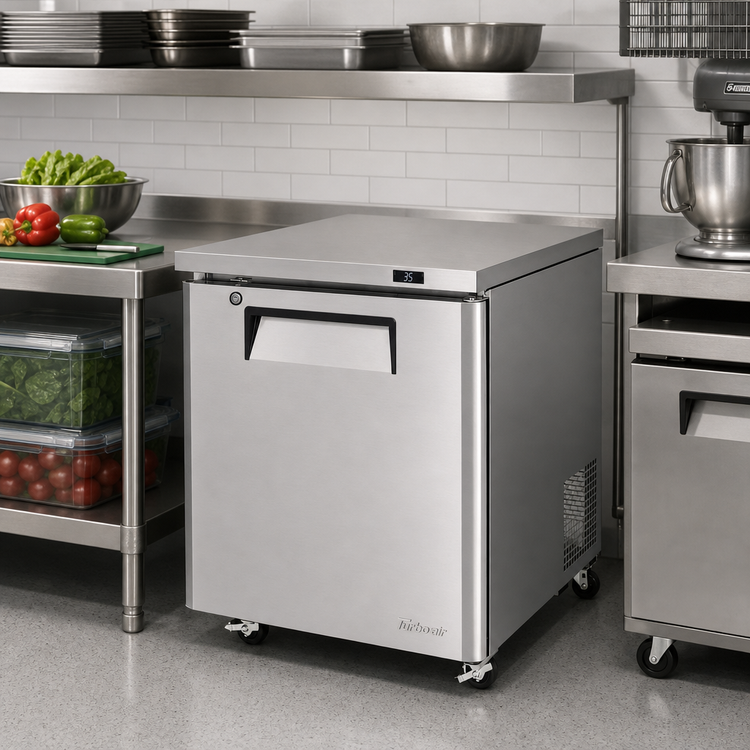 Product image #2 for Turbo Air M3 Series 1-Section Undercounter Low Boy Refrigerator, 6.18 Cu. Ft., 27.5-Inch Wide, Stainless Steel